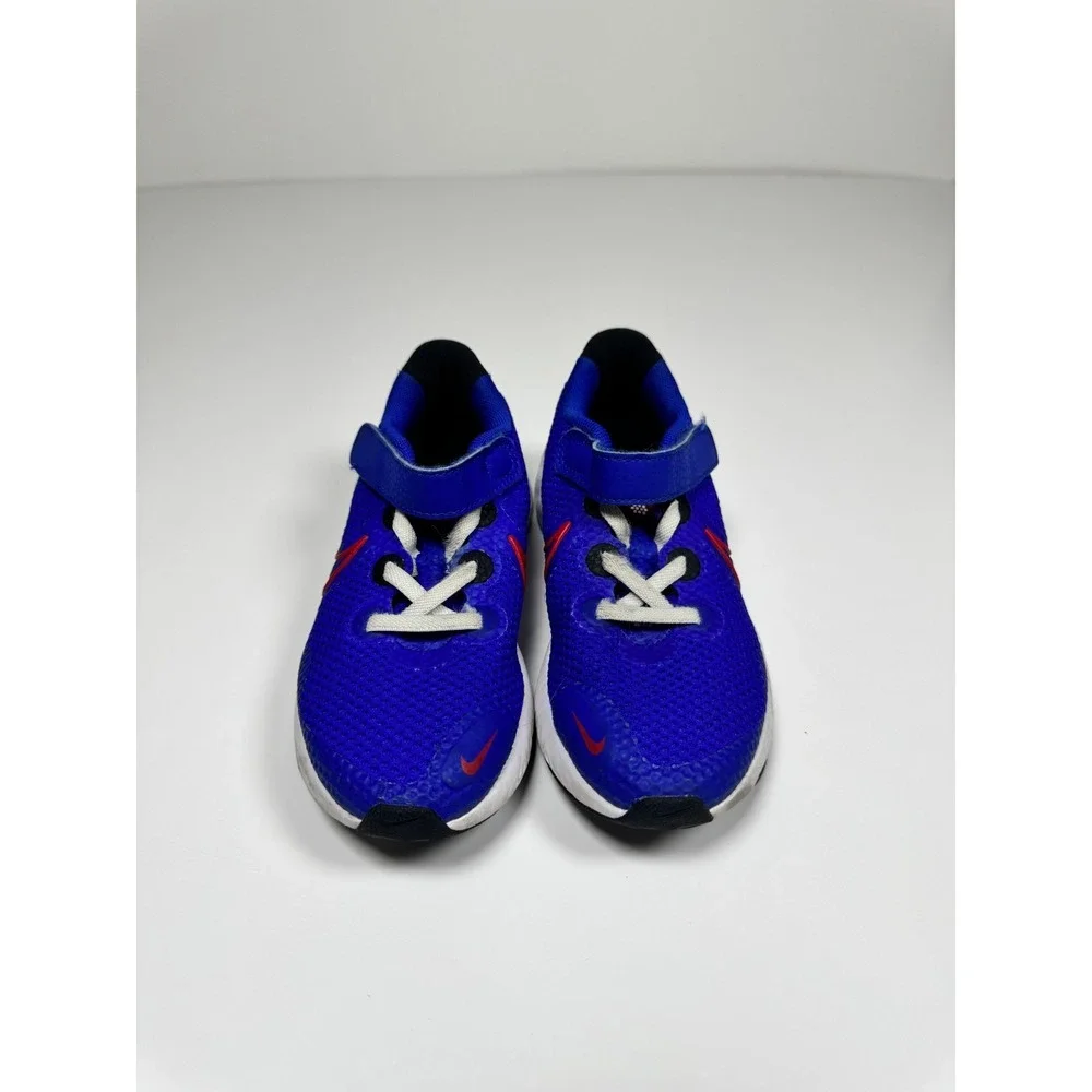 Nike Renew Run CW5813-400 Kids Sneakers 12 Blue White Athletic Running Shoes‎